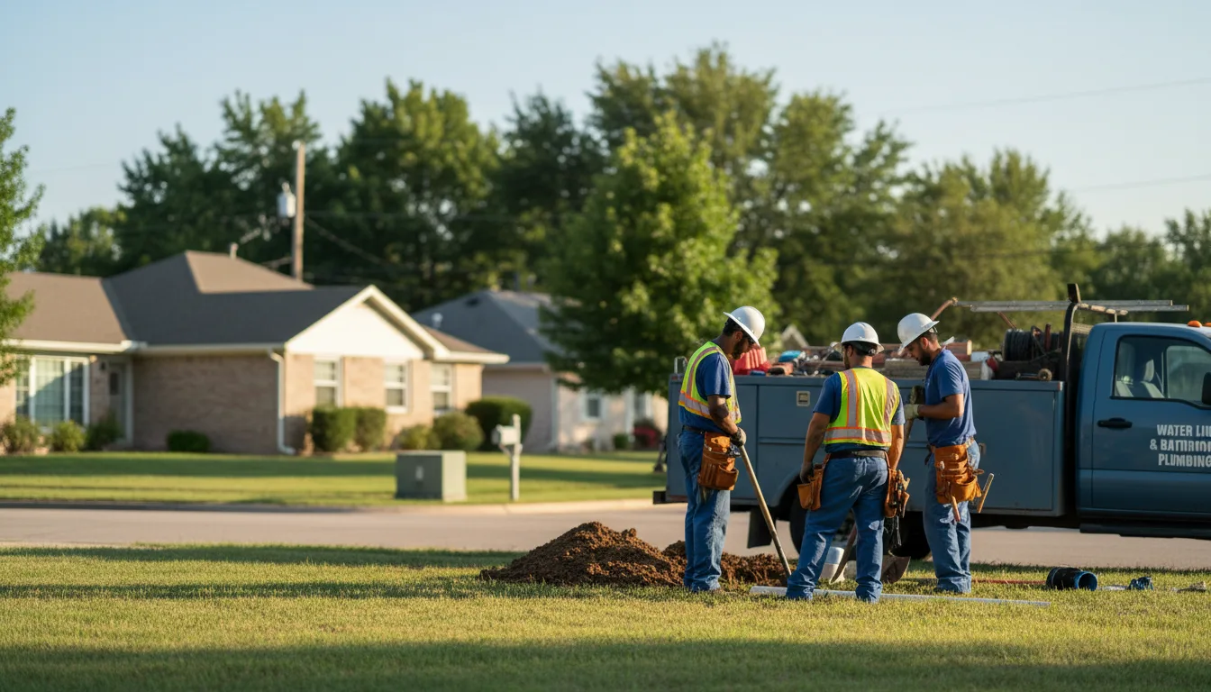 Residential water line and bathroom plumbing service in Big Bend, WV